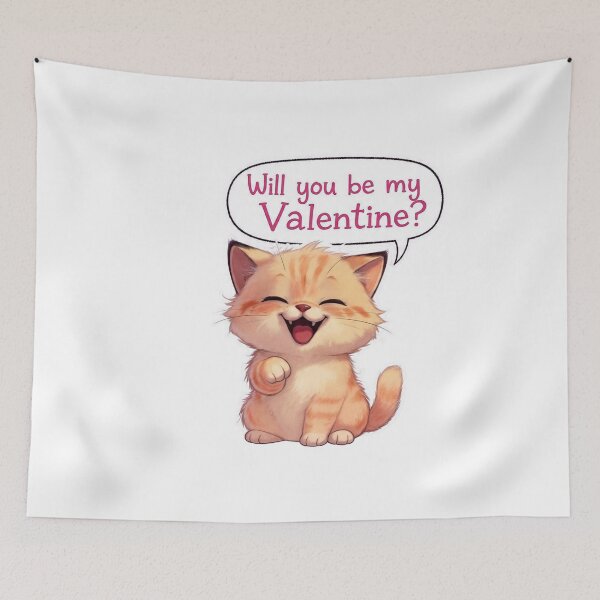 Item preview, Valentines Day Romantic Cute Cat Funny Valentine Quote designed and sold by PluffyPanda.