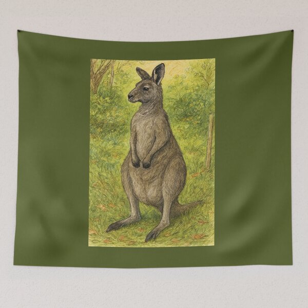 Item preview, Kangaroo in the backyard designed and sold by Juzzy72.