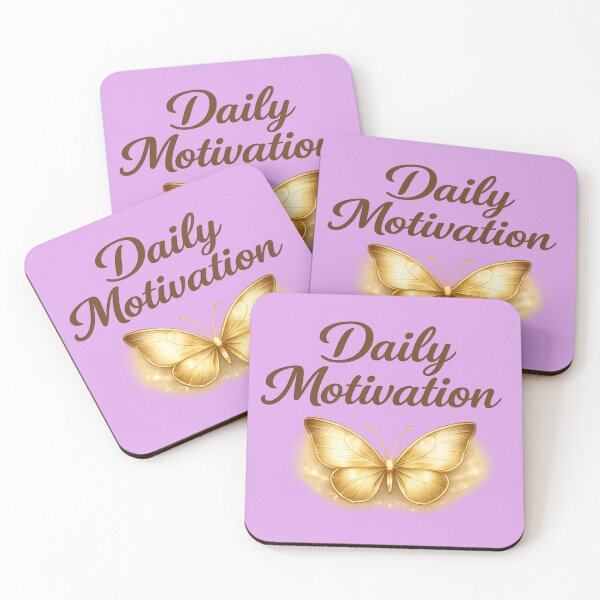 Item preview, Daily Motivation – Inspirational quote with a golden butterfly designed and sold by WittyMaven.