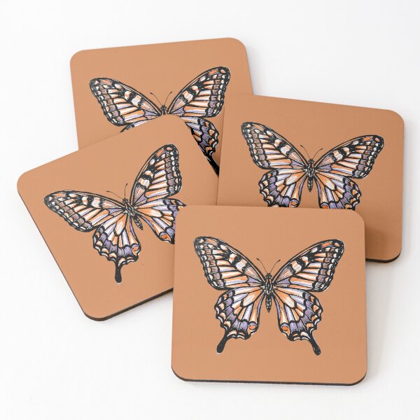 Item preview, Sapphic Butterfly Drawing Lesbian Pride Flag Colors Peach designed and sold by TackyTime.