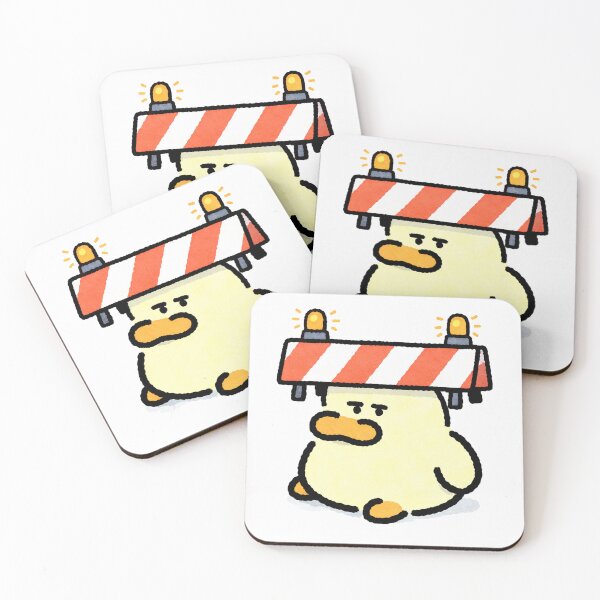 Item preview, Cute Duck with Traffic Cone Hat designed and sold by cuteandred.