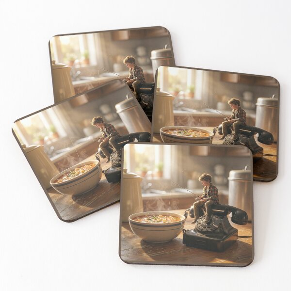 Item preview, Boy Fishing in Bowl of Minestrone Soup designed and sold by Tridentulus.