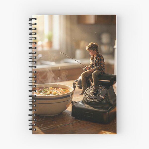 Item preview, Boy Fishing in Bowl of Minestrone Soup designed and sold by Tridentulus.