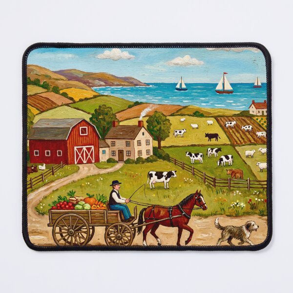 Item preview, Garden Flowers Farm Landscape After Klimt designed and sold by Vicky Brago-Mitchell®.
