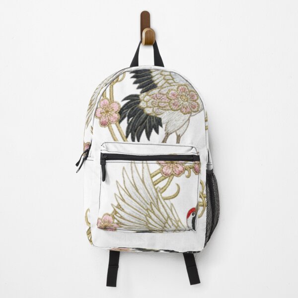 Item preview, Golden Stork Couple Embroidered Floral Design designed and sold by Siarverse.