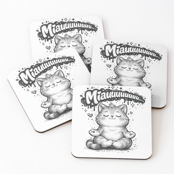 Item preview, Kitten meditating designed and sold by MyArtMagazine.