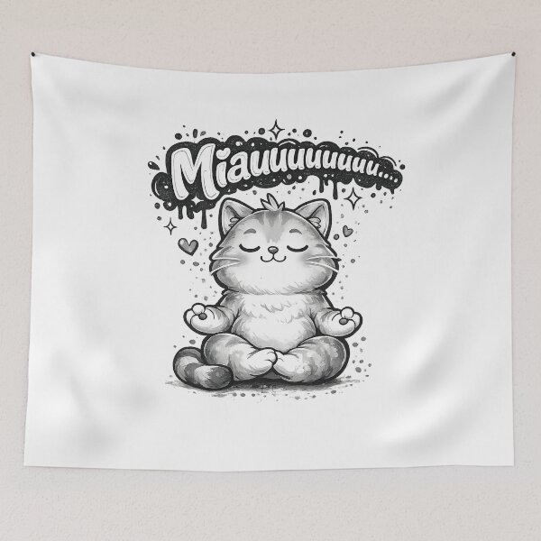 Item preview, Kitten meditating designed and sold by MyArtMagazine.