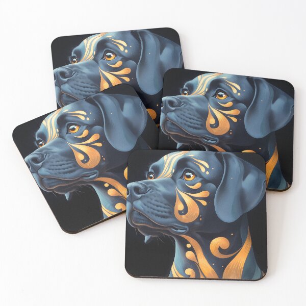 Item preview, Boxer Dog Elegant Fantasy Portrait Night Gold Glow designed and sold by mildaclairmo.