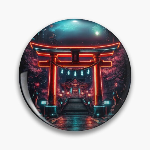 Item preview, NEON TORII – Cyberpunk Shrine & Glowing Torii Gat designed and sold by maaameee.
