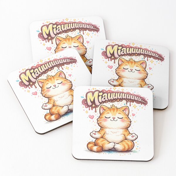 Item preview, Cute kitten meditating. designed and sold by MyArtMagazine.