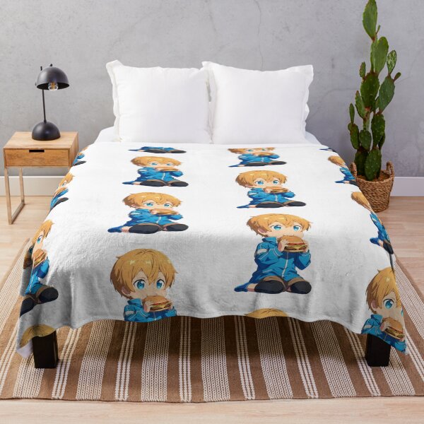 Aperçu de l'œuvre Eugeo Sword Art Online Anime Kawaii Chibi Burger Moment Bleu Doux créée et vendue par mildaclairmo.