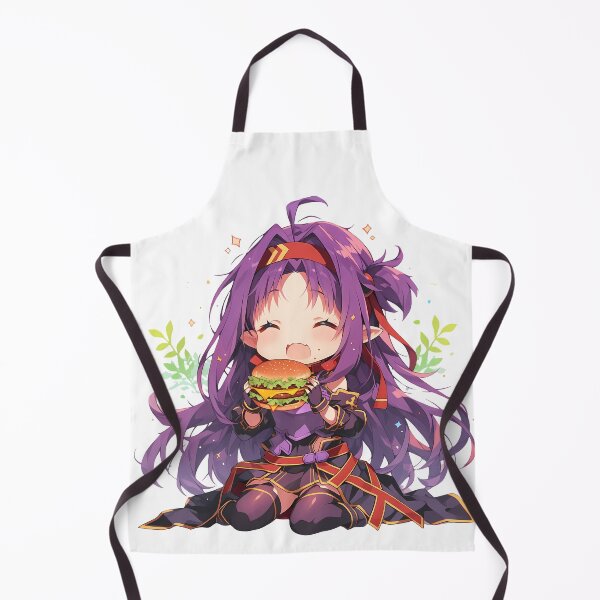 Item preview, Yuuki Sword Art Online Anime Girl Kawaii Chibi Burger Joy Spark Moment designed and sold by mildaclairmo.
