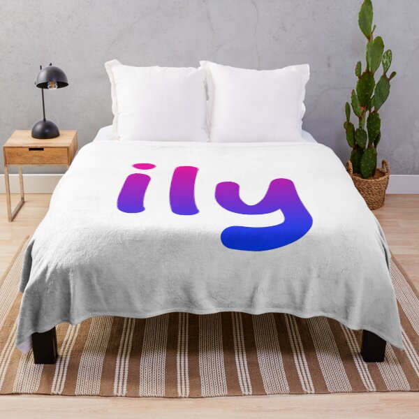 Item preview, ily, I Love You, pink and blue designed and sold by Memes N Lore .