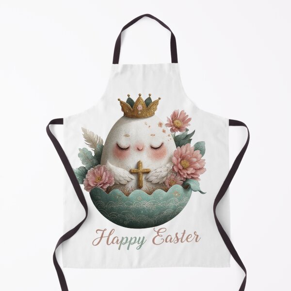 Item preview, Magical Happy Easter Chick Crown Cross in Enchanted Nest Glow designed and sold by Anastasiia Yurevych.