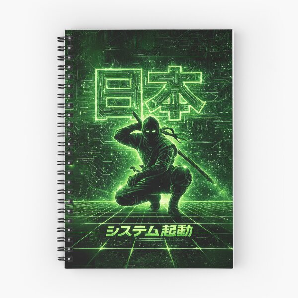 Item preview, Cyber Ninjutsu Protocol – System Boot | 80s Cyberpunk Ninja designed and sold by maaameee.