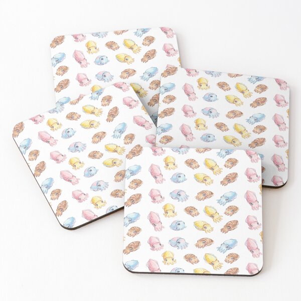 Item preview, Kawaii Watercolor Cuttlefish Pack 2 designed and sold by xMErCUrY03x.