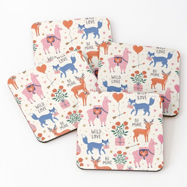 Item preview, Wild Love Be Mine Cute Llama Fox Deer Pattern designed and sold by zzz888.
