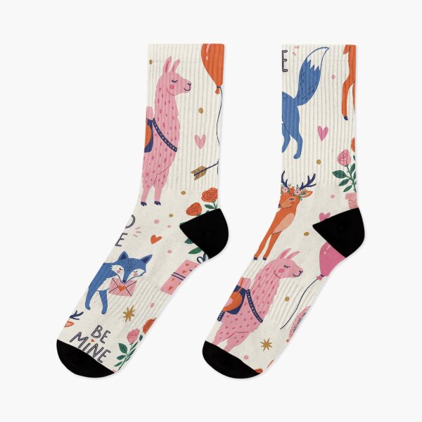 Item preview, Wild Love Be Mine Cute Llama Fox Deer Pattern designed and sold by zzz888.
