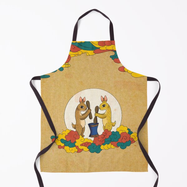 Item preview, Korean Folk Art: The Moon Rabbit's Golden Blessing designed and sold by QamarART Paintings.