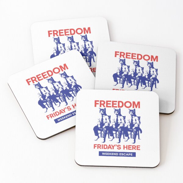 Item preview, Retro Friday Cat Freedom Poster — Vintage Style Weekend Escape designed and sold by Colorful-Garden.