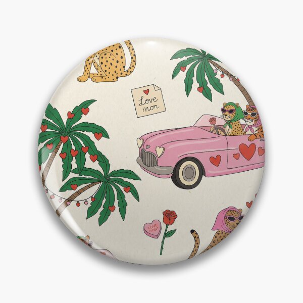 Item preview, Retro Pink Car Leopard and Tiger Road Trip designed and sold by zzz888.