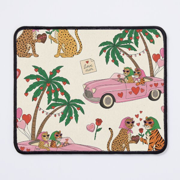 Item preview, Retro Pink Car Leopard and Tiger Road Trip designed and sold by zzz888.