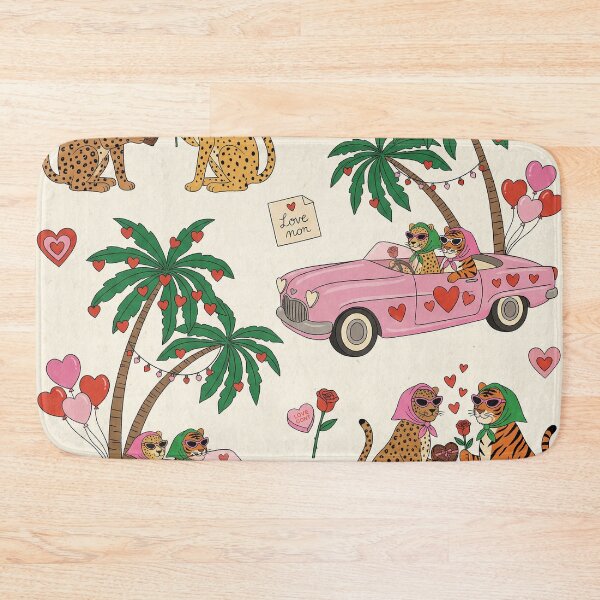Item preview, Retro Pink Car Leopard and Tiger Road Trip designed and sold by zzz888.