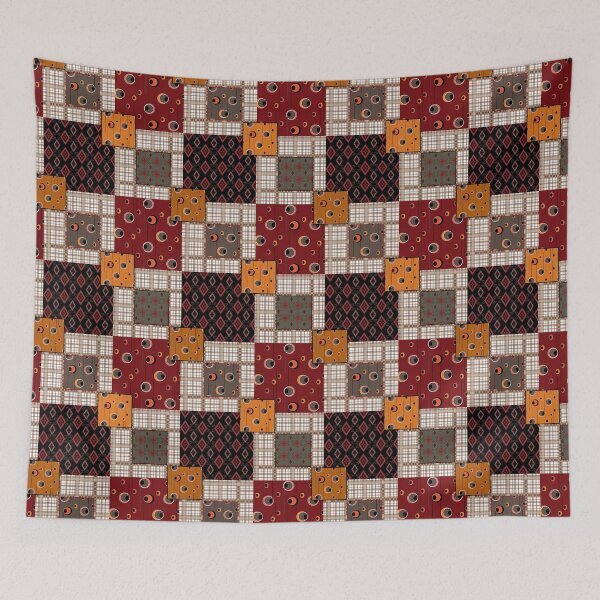 Item preview, Ethnic pattern patchwork mixed colors patches  designed and sold by fuzzyfox.