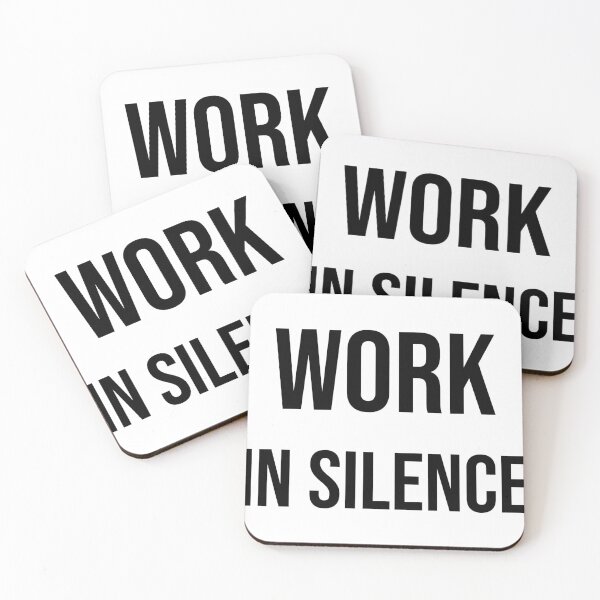 Item preview, Work in Silence Minimalist Motivation Quote designed and sold by Quiet-Mode.
