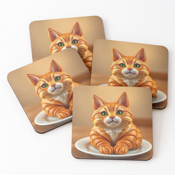 Item preview, Cat Croissant Delight Whimsical Feline Pastry Fantasy Art designed and sold by PixelVibe782.