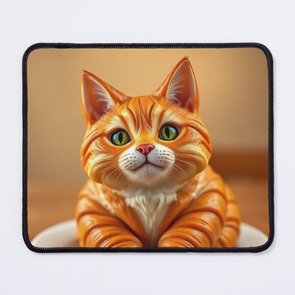 Item preview, Cat Croissant Delight Whimsical Feline Pastry Fantasy Art designed and sold by PixelVibe782.