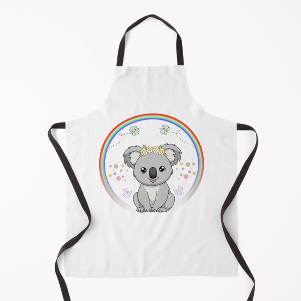 Item preview, Rainbow Koala - Cute Koala with Flower Wreath and Butterflies designed and sold by Love3Happy.