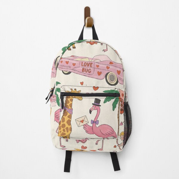 Item preview, Retro Love Bug Car Giraffe Flamingo Valentine Pattern designed and sold by zzz888.
