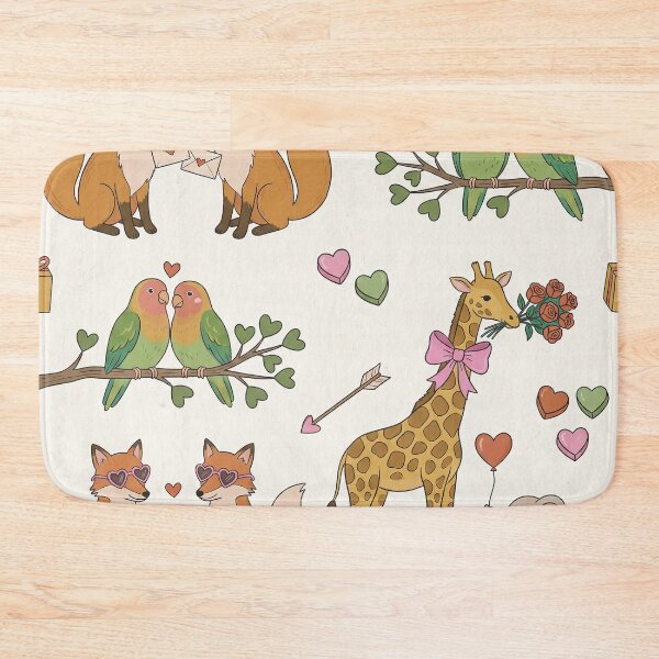 Item preview, Whimsical Valentine Animals Fox Giraffe Lovebirds designed and sold by zzz888.