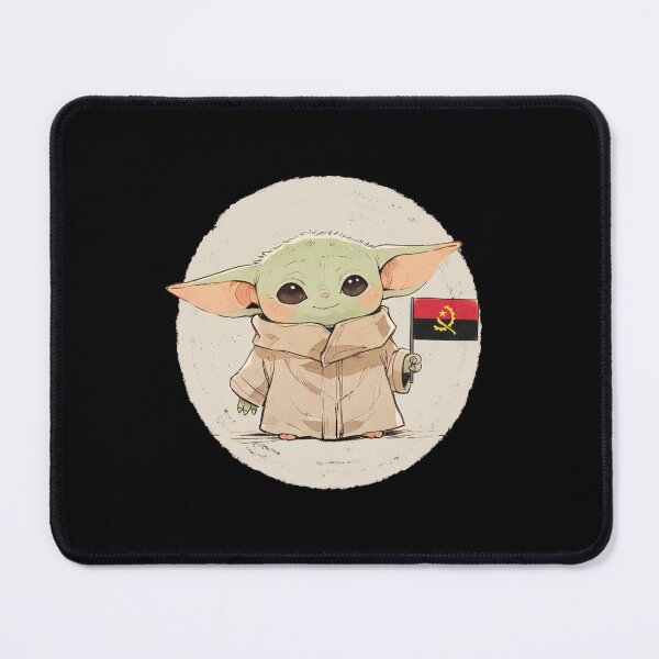 Item preview, BABY YODA WITH ANGOLA FLAG designed and sold by LIS AND MELIVERSO.