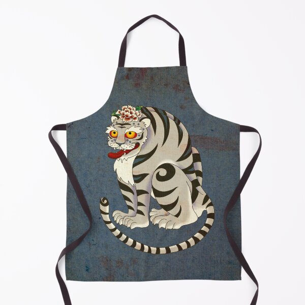 Item preview, Korean Folk Art: The Radiant White Tiger of Joy designed and sold by QamarART Paintings.