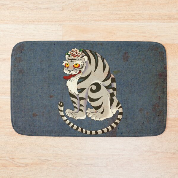 Item preview, Korean Folk Art: The Radiant White Tiger of Joy designed and sold by QamarART Paintings.