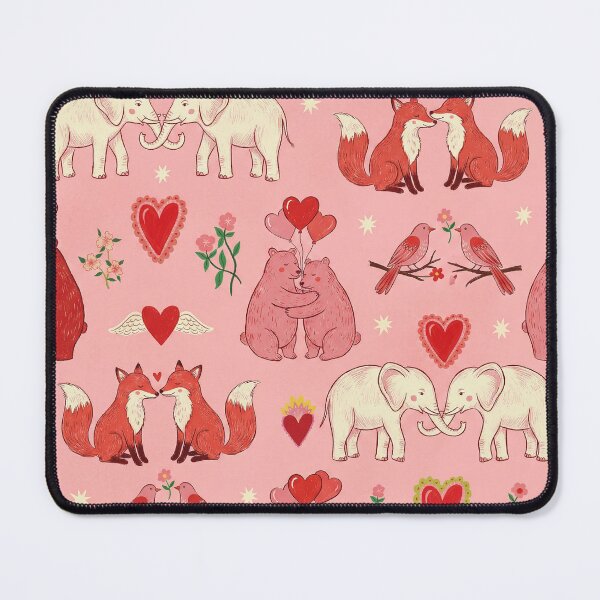 Item preview, Whimsical Pink Animal Love Valentine Pattern designed and sold by zzz888.