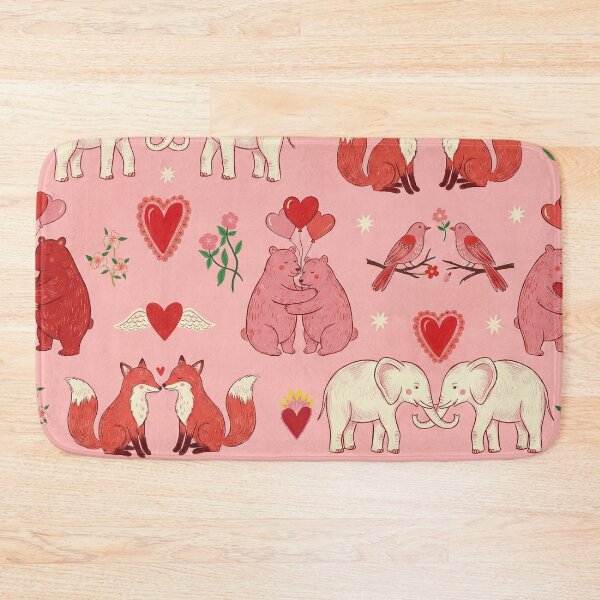 Item preview, Whimsical Pink Animal Love Valentine Pattern designed and sold by zzz888.