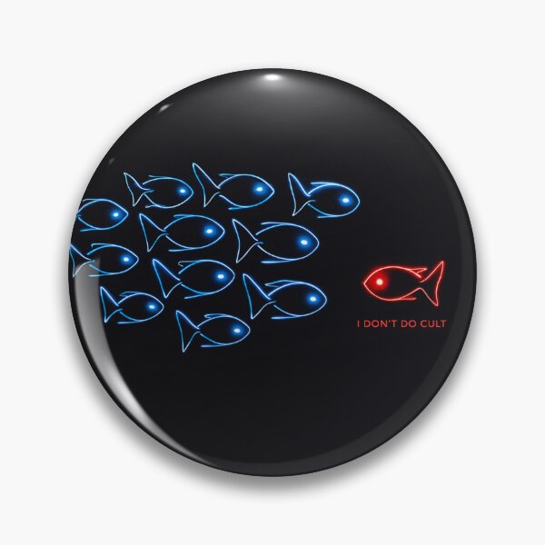 Item preview, I Don’t Do Cult — Neon Outsider Fish designed and sold by Sanctum Icons.