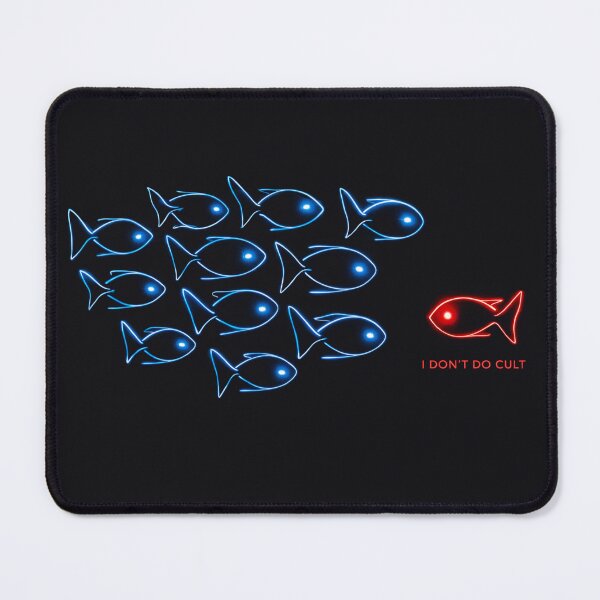 Item preview, I Don’t Do Cult — Neon Outsider Fish designed and sold by Sanctum Icons.