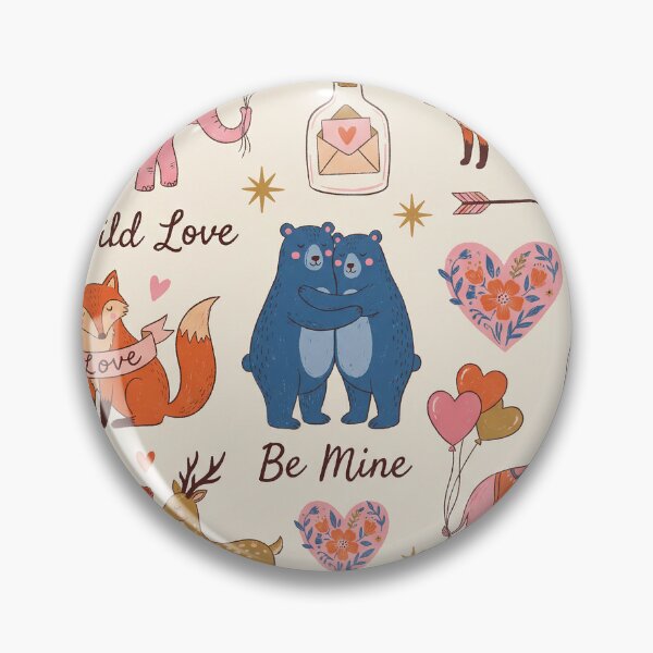 Item preview, Whimsical Wild Love Animal Friends Valentine Pattern designed and sold by zzz888.
