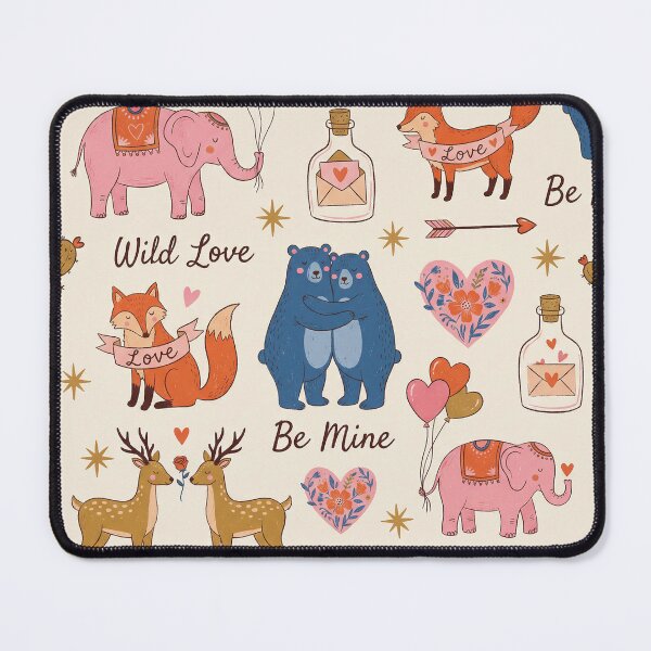 Item preview, Whimsical Wild Love Animal Friends Valentine Pattern designed and sold by zzz888.