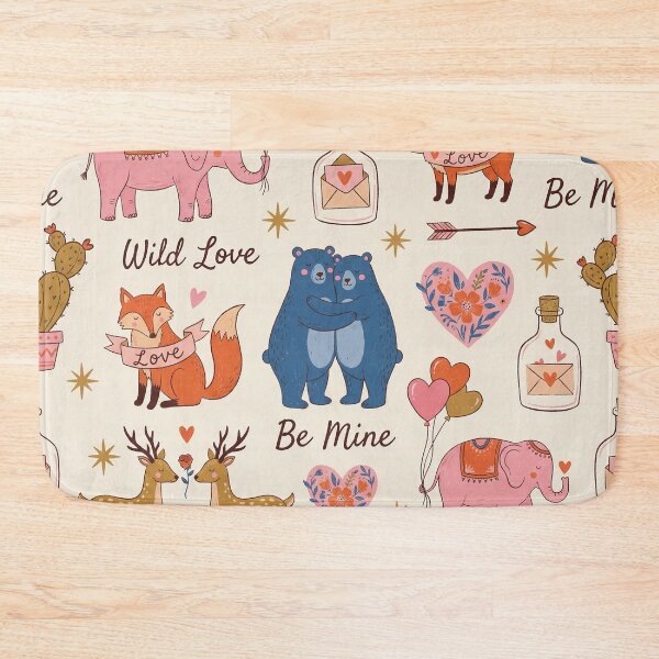 Item preview, Whimsical Wild Love Animal Friends Valentine Pattern designed and sold by zzz888.