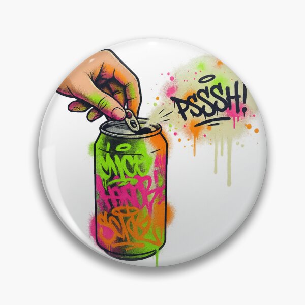 Item preview, Neon Graffiti Soda Can Opening Spray Art designed and sold by InfiniteArt11.