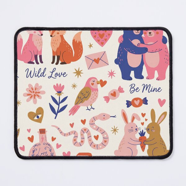 Item preview, Whimsical Wild Love Woodland Animal Valentine Pattern designed and sold by zzz888.