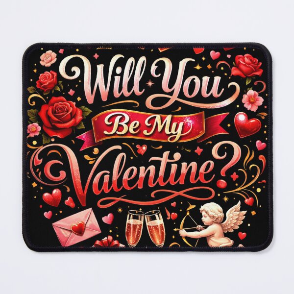Item preview, Will You Be My Valentine Romantic Valentine Quote designed and sold by PluffyPanda.