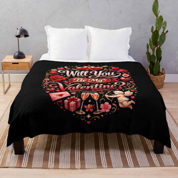 Item preview, Will You Be My Valentine Romantic Valentine Quote designed and sold by PluffyPanda.