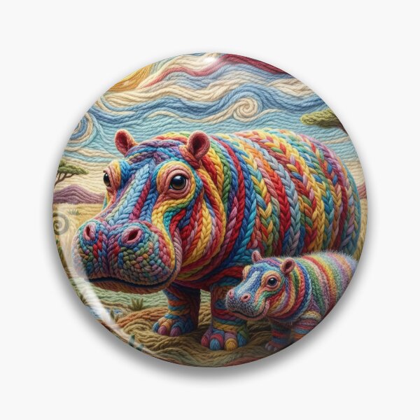 Item preview, Yarn Hippo and Calf designed and sold by Tridentulus.