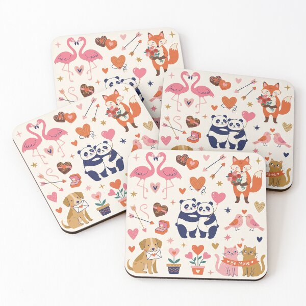 Item preview, Cute Animal Valentine Montage Panda Dog Fox Love designed and sold by zzz888.